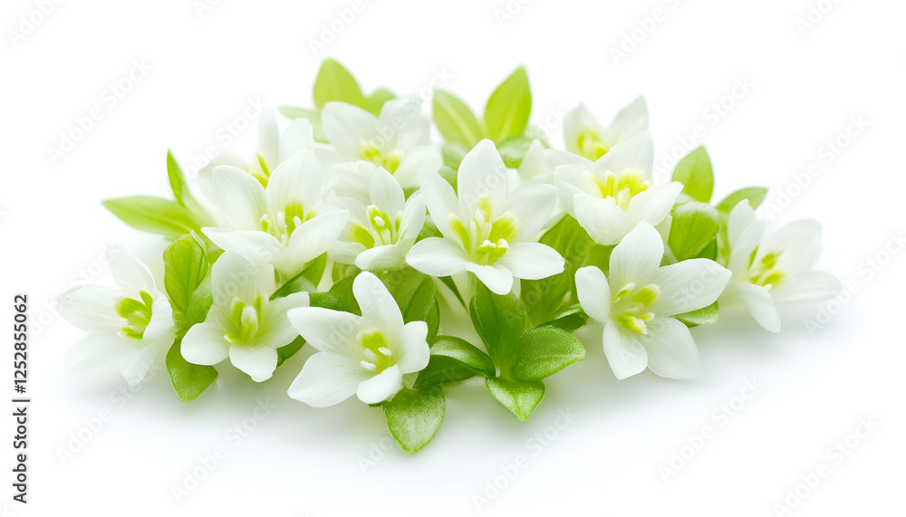 Fototapeta premium Beautiful snowdrops isolated on white. Spring flowers