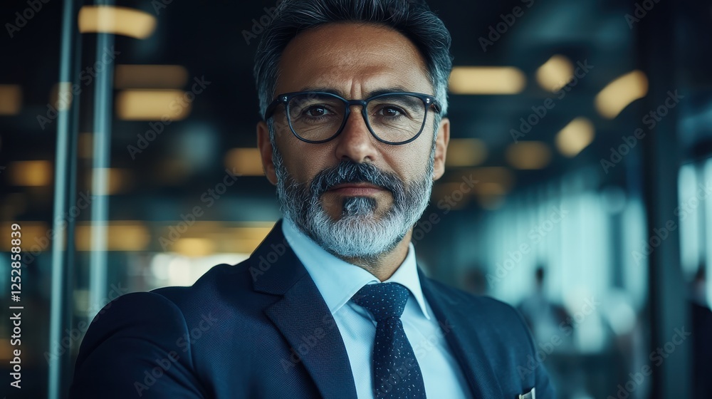 Fototapeta premium A cryptocurrency trader analyzing financial market trends.photorealistic portrait,