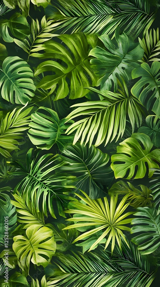 Green tropical leaves background
Green tropical leaves background