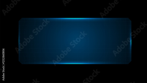 Technology box or border. Futuristic hud style vector editable