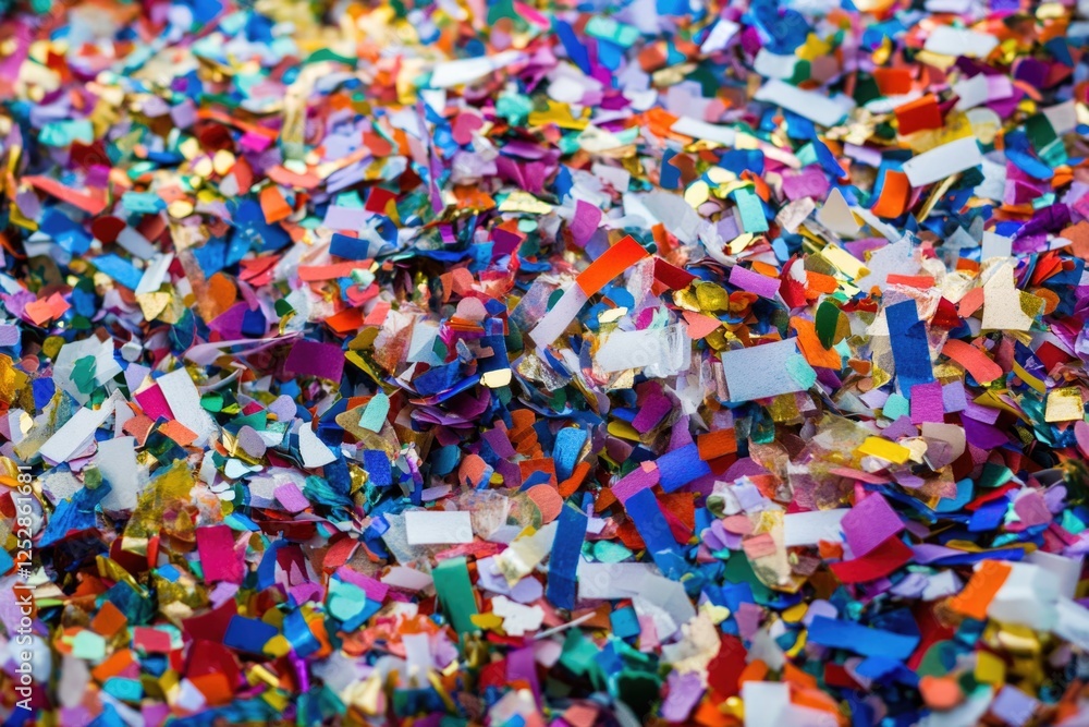 Variety of vibrant confetti for celebrations Variety of vibrant confetti for celebrations