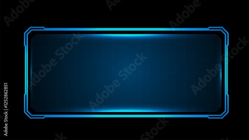 Technology box or border. Futuristic hud style vector editable