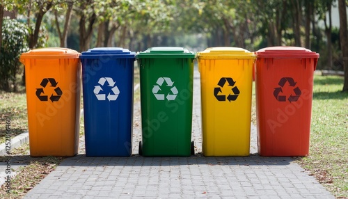 Photos waste segregation , Sustainability and recycling concept