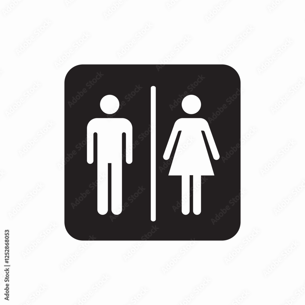 restroom male female bathroom icon vector sign restroom male female bathroom icon vector sign