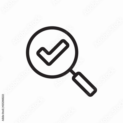 search verification check mark icon vector sign