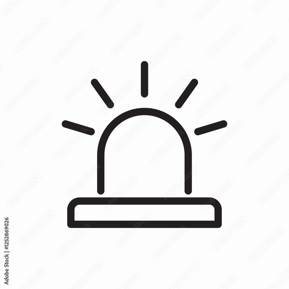 emergency alert siren light icon vector sign emergency alert siren light icon vector sign