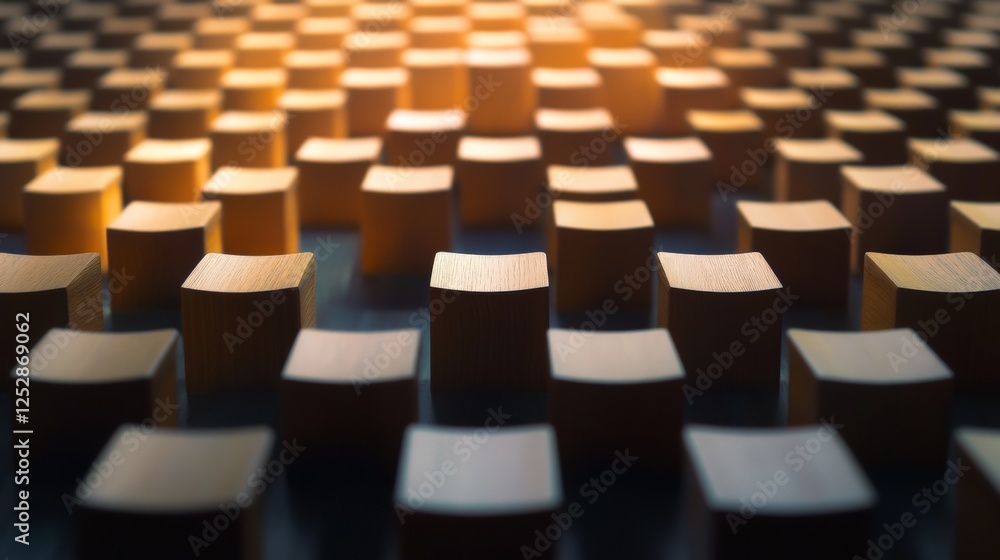 Obraz premium Abstract geometric pattern with warm lighting