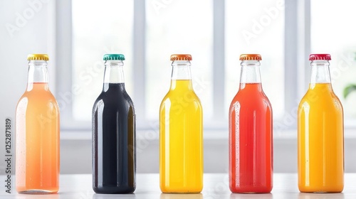 Wallpaper Mural Colorful Soda Bottles On Table Near Window Torontodigital.ca