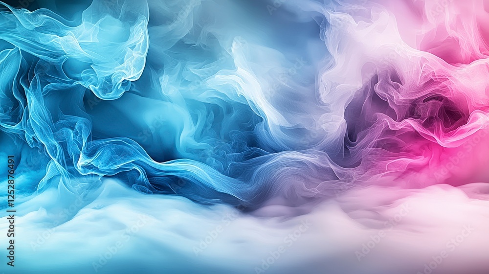 Fototapeta premium Fog waves spreading artistically abstract background digital art soft colors close-up minimalism for visual impact