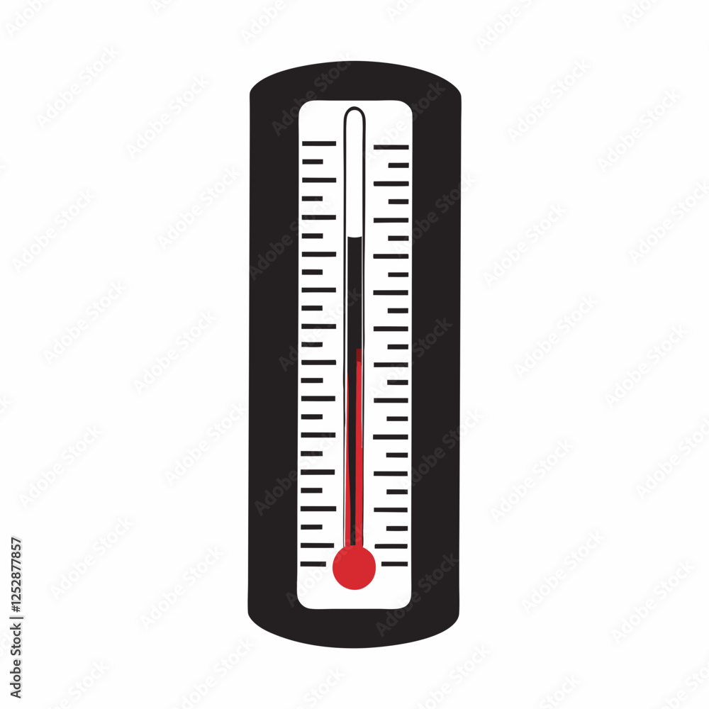 Thermometer measuring temperature in clear style Thermometer measuring temperature in clear style