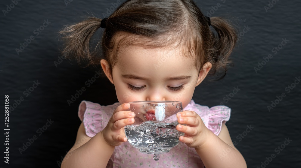 A child drinking clean water on World Water Day.