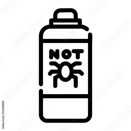 insect repellent bottle cut line icon