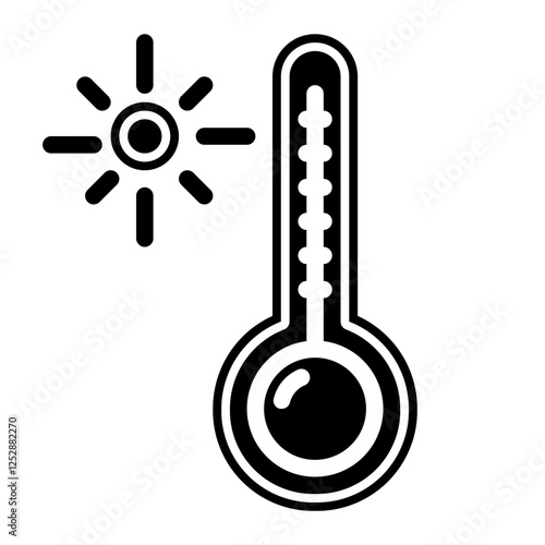 agricultural temperatures glyph icon