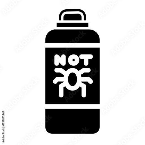 insect repellent bottle glyph icon