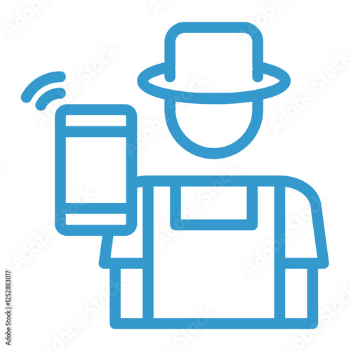 millennial farmers color icon