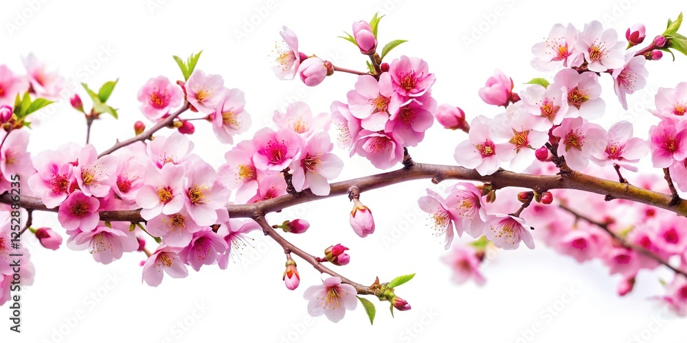 AI-created clipping path of vibrant sakura branches. Perfect for graphic use. AI-created clipping path of vibrant sakura branches. Perfect for graphic use.