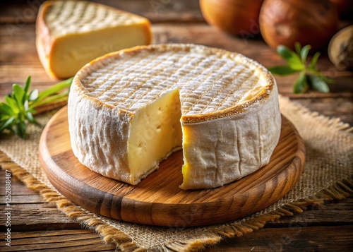 Gourmet French dairy: exquisite Crottin de Chavignol. photo