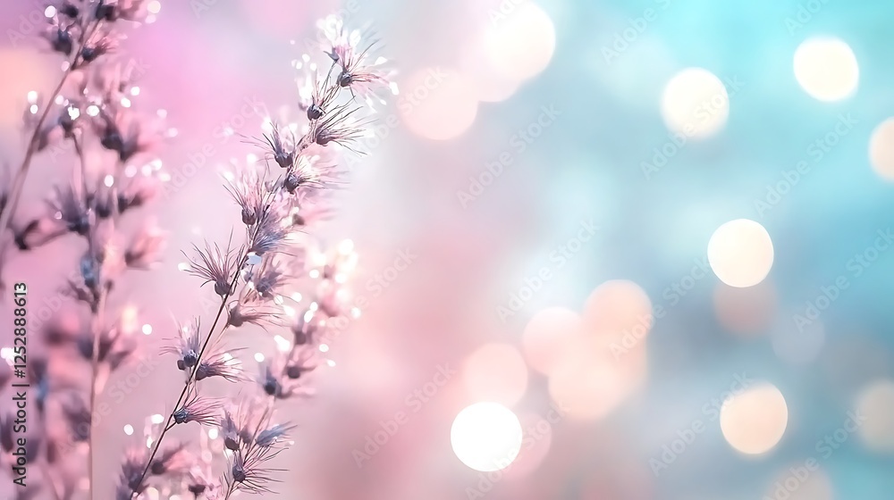 Delicate Pink Flowers With Bokeh Background Delicate Pink Flowers With Bokeh Background