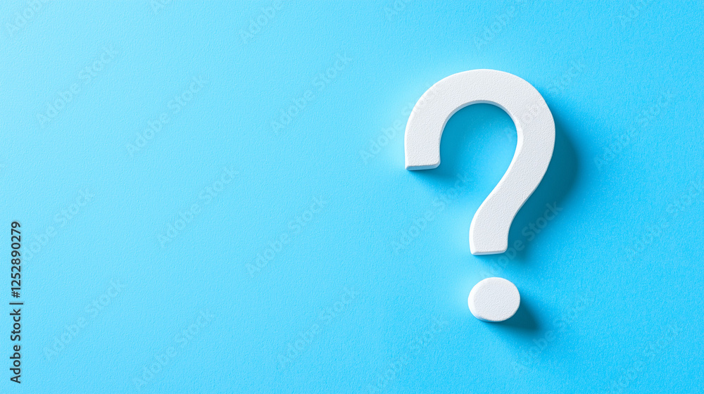 A visually appealing bright blue question mark designed to capture attention, symbolizing curiosity and the endless search for knowledge, ideal for modern and clean visuals. A visually appealing bright blue question mark designed to capture attention, symbolizing curiosity and the endless search for knowledge, ideal for modern and clean visuals.