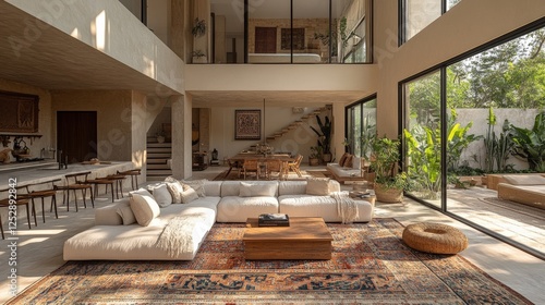 Modern living room design urban home interior bright space aesthetic