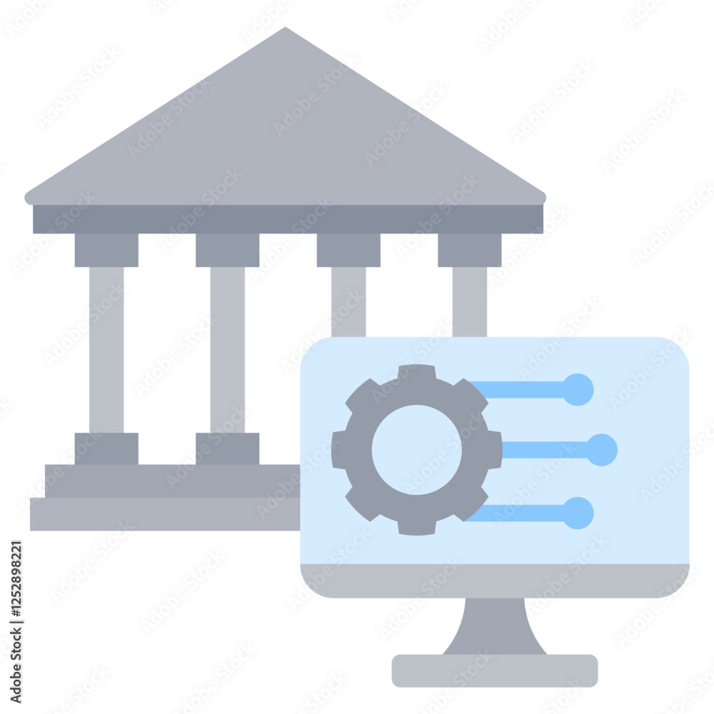 Fototapeta premium Banking System Icon