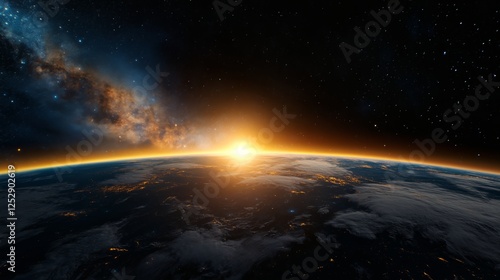 sunrise over the earth