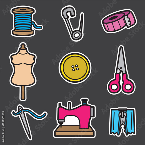 set of tailor good for sticker, element design, badge, icon, etc