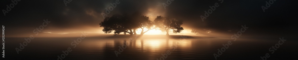 Photograph of a beautiful sunrise over a body of water. the sky is filled with dark clouds and the sun is shining through them, creating a warm glow that illuminates the scene. Photograph of a beautiful sunrise over a body of water. the sky is filled with dark clouds and the sun is shining through them, creating a warm glow that illuminates the scene.