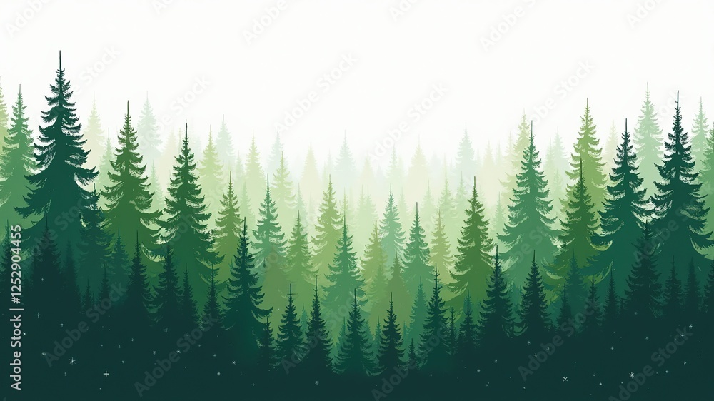 Obraz premium Swedish Fir & Pine Forest - Lush Green Scenery