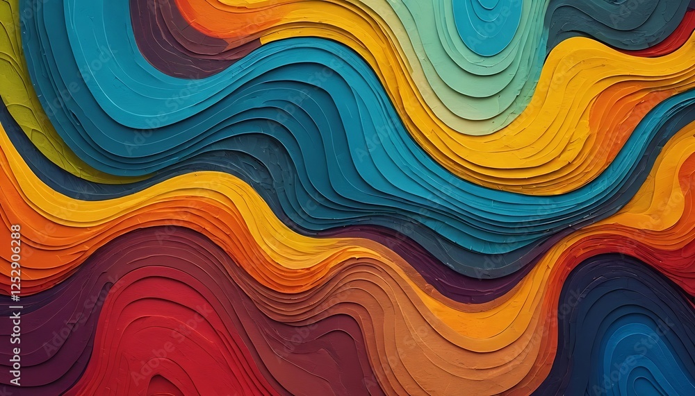 Fototapeta premium Abstract Colorful Wavy Lines Texture Background for Creative Designs