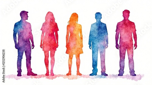 Watercolor Abstract Figures - Dynamic Illustrations