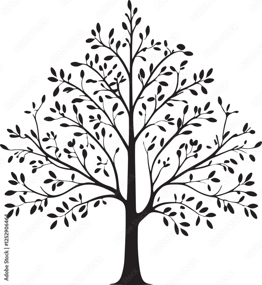Fototapeta premium Tree silhouette vector collection