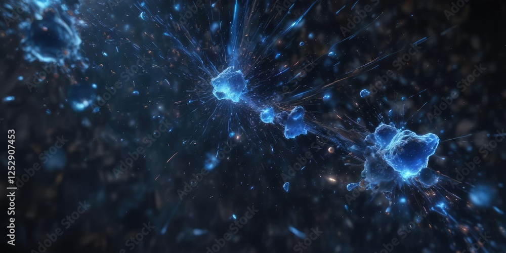 Vibrant blue particles suspended in the emptiness of space, cosmological perturbations, relativistic gravity Vibrant blue particles suspended in the emptiness of space, cosmological perturbations, relativistic gravity