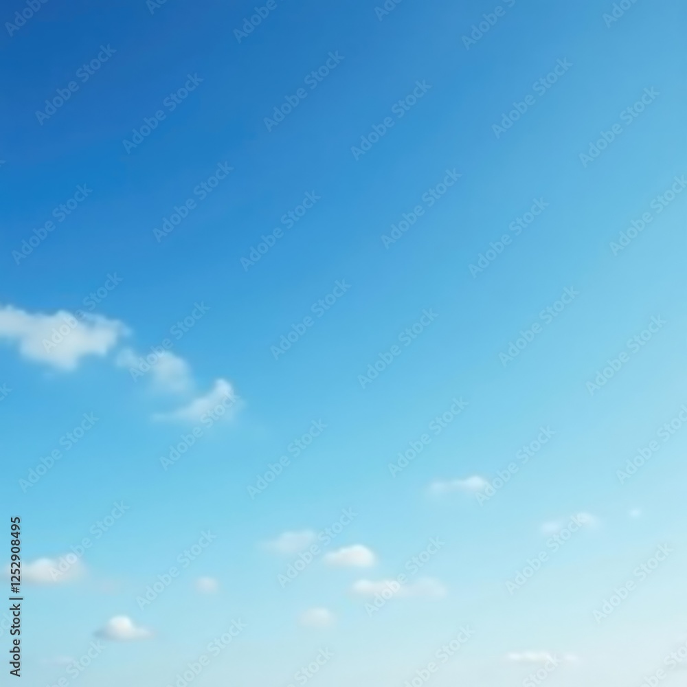 Serene and clear blue sky with a few wispy clouds drifting lazily across it, gentle warmth, soft focus, sun Serene and clear blue sky with a few wispy clouds drifting lazily across it, gentle warmth, soft focus, sun