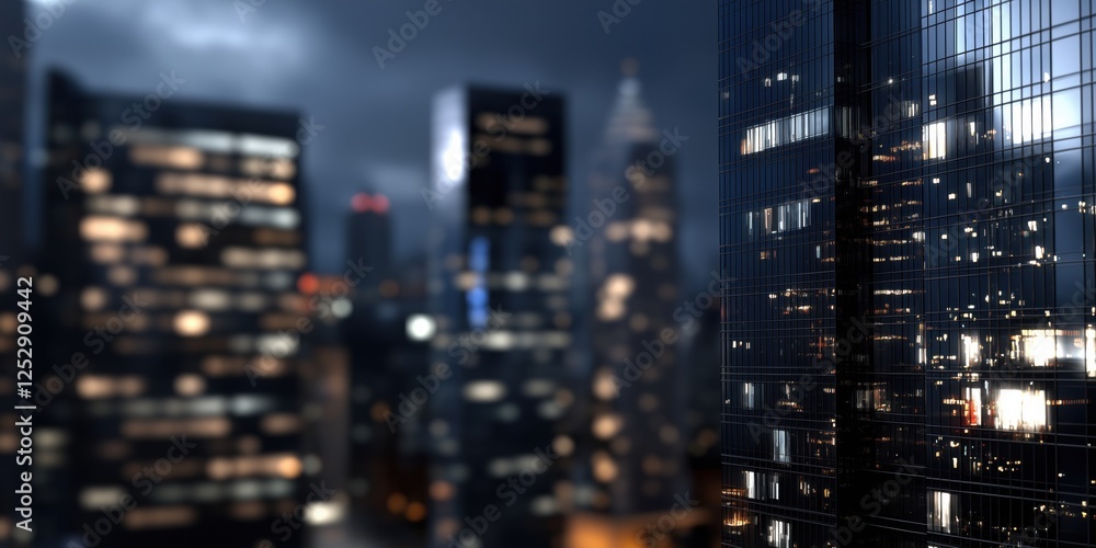 A breathtaking view of a city skyline at night, showcasing lights reflecting on modern architecture. A breathtaking view of a city skyline at night, showcasing lights reflecting on modern architecture.