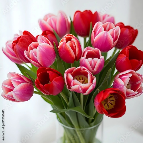 Wallpaper Mural bouquet of pink tulips Torontodigital.ca