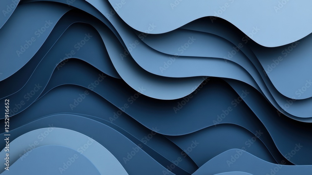 Fototapeta premium A smooth background of deep blue with soft glowing accents and subtle texture