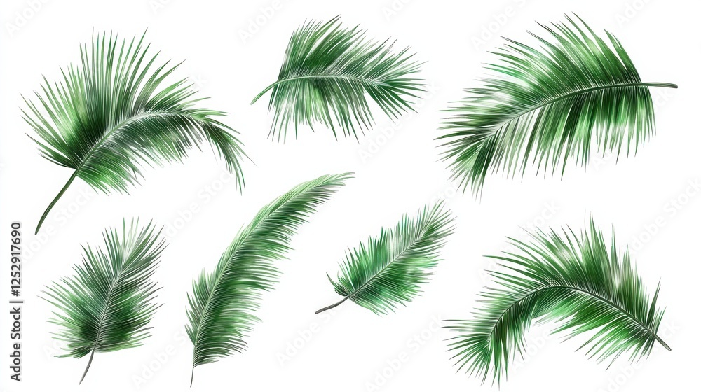 Green Tropical Leaves Collection for Nature and Design Projects Green Tropical Leaves Collection for Nature and Design Projects