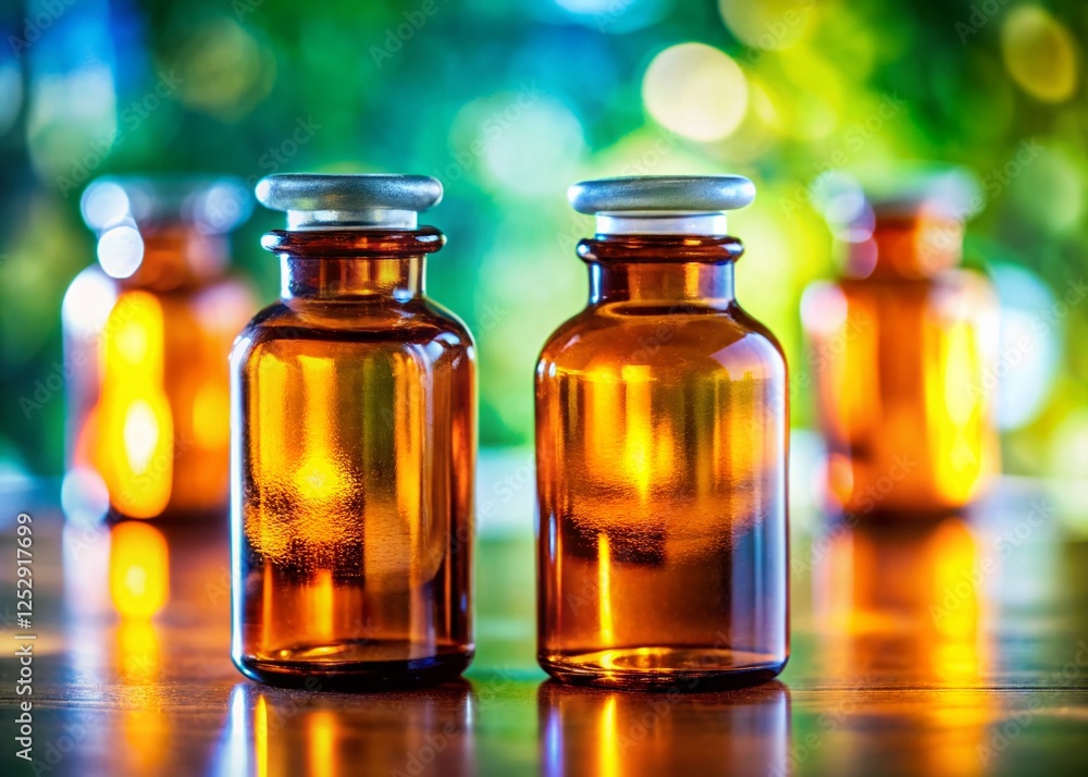 Close-up Tilt-Shift Photo of Two Medicine Bottles Close-up Tilt-Shift Photo of Two Medicine Bottles