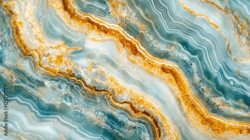 A smooth, polished marble texture with light yellow veins creating a serene pattern