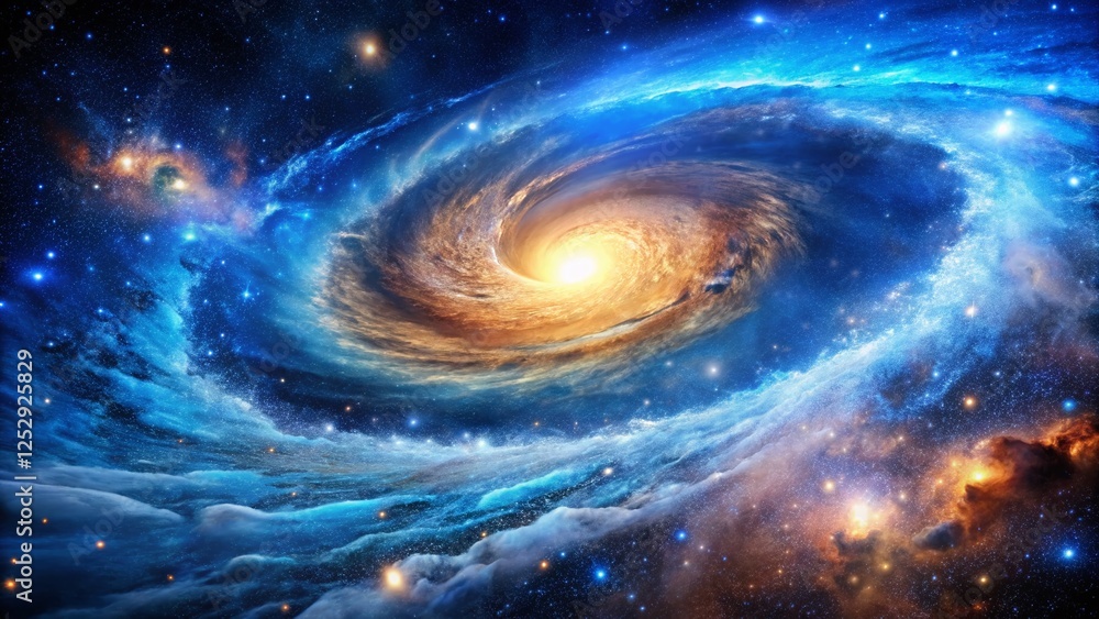 Cosmic Nebula: High-Resolution Blue and White Galaxy Background Image Cosmic Nebula: High-Resolution Blue and White Galaxy Background Image