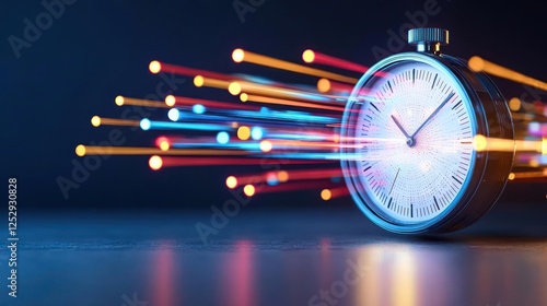 Digital Stopwatch With Optical Fiber Beams