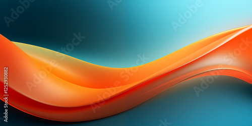 Abstract wavy background with orange and blue fusion