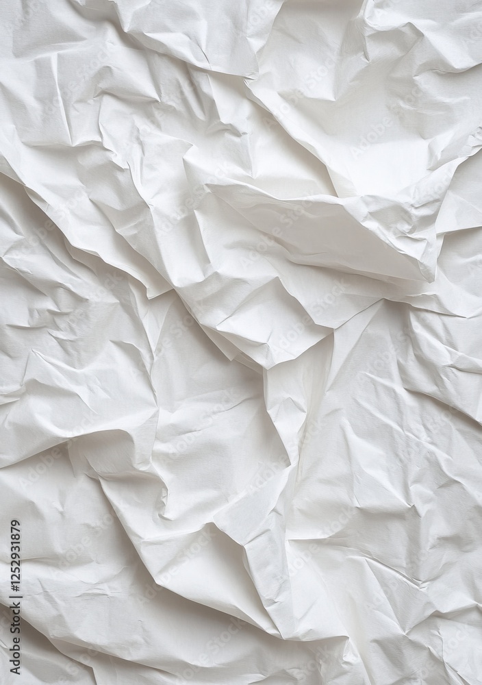 Obraz premium Crumpled White Fabric Texture