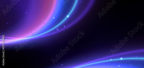 Wallpaper Mural Futuristic glow flare and sparkle. Blue and pink blur ray effect. Torontodigital.ca