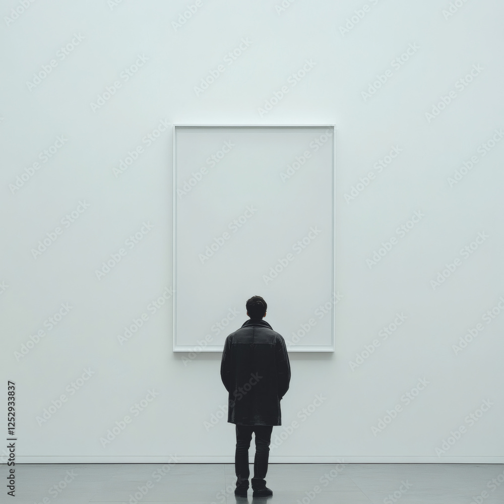 Fototapeta premium businessman in front of board