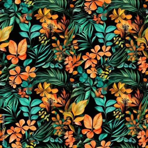Wallpaper Mural seamless floral pattern Torontodigital.ca