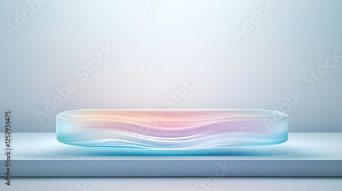Artistic glass sculpture modern studio digital artwork minimalist environment abstract viewpoint contemporary concept for seo impact