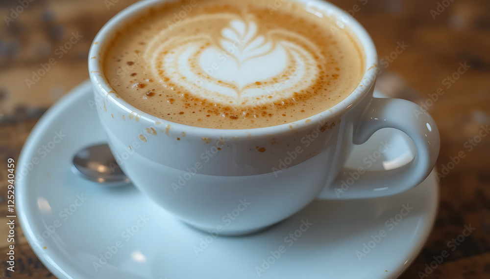 A cup of coffee, cappuccino within with milk 4k image A cup of coffee, cappuccino within with milk 4k image