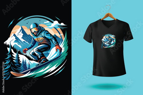 Set of Winter sport athlete silhouettes. Ski jumping, downhill, slalom, skiing emblems. Print design for t-shirt. Sport club emblems.